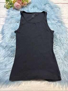 SKIMS Black Ribbed Stretch Tank sz M